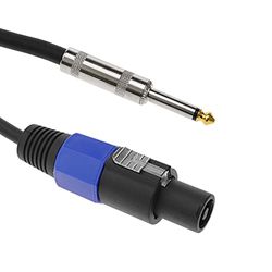BeMatik - Speakon kabel luidsprekers NL2 naar jack 6.3mm 2x1.5mm 15GA 10m