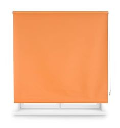 ECOMMERC3 | Verduisteringsrolgordijn, premium formaat, 130 x 220 cm, verduisteringsrolgordijn, stofgrootte 127 x 215 cm, oranje