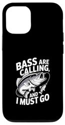 Funny Bass Fishing Graphic Case for iPhone 12/12 Pro