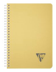 Clairefontaine 327502C Collection LiniColour ESSENCE A Spiral Notebook - A5 14,8x21 cm - 180 Small Squares Pages - White Paper 90 g - Transparent Polypro Cover - Yellow Strae