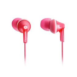 Panasonic RP-HJE125E-P Auriculares Botón con Cable, In-Ear, Sonido Estéreo para Móvil, MP3/MP4 , Diseño de Ajuste Cómodo, Imán Neodimio 9 mm, Rosa