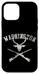 Carcasa para iPhone 12 mini Vintage Washington Deer Hunter Elk Hunter