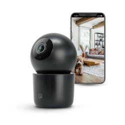 Garza Smart - Cámara de Vigilancia 360º Interior Inteligente IP WiFi 2.4GHz, 1440P 2.5K (Quad HD), Visión Nocturna, Detector IA (Personas, Animales, Ruido...), Control Remoto por App (Negro)