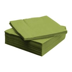 Ikea Fantastisk - Tovaglioli di carta a tre strati, 40 cm x 40 cm, colore: Verde