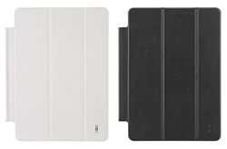 aiino italian ideas Custodia Pieghevole Rigida Cover Case a Libro Three Accessorio per Tablet Pc iPad Air 2, Bianco/Nero