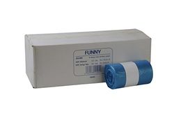 Funny type roulé 20 sacs poubelle en polyéthylène à haute densité (120 l) Bleu Lot de 500 sacs