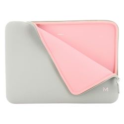 Mobilis Capa de neoprene para computador portátil 12,5 - 14 polegadas, MacBook Air/Pro de 13,3 polegadas, cinzento/rosa