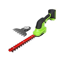 Greenworks 2in1 gras- en heggenschaar, G24SHT Li-Ion 24V 2400 SPM 8 mm snoeidiepte 20 cm heggenschaar 120 mm grasschaar, zonder accu en oplader, Groen, Zwart, Grijs
