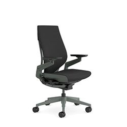 Steelcase Gesture, silla de oficina ergonómica con brazos 360 grados y sujeción lumbar regulable Ónix