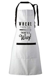 Premier Housewares Pun and Game Aprons Cooking Aprons for Women Men Baking Apron for Women White/Black Cotton Apron Kitchen Aprons Ladies Apron 87x69