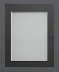 Frame Company Allington Grey Photo Frame with Grey Mount, 16x12 for 13x9 inch, fitted with perspex