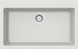 SCHOCK | Lavello Cucina Primus N100XL 1 Vasca XL con banco Rubinetteria, Materiale Cristalite®, New Alumina, 790x500mm