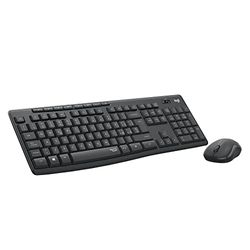 Logitech MK295 Kit Mouse e Tastiera Wireless – Tecnologia SilentTouch, Tastierino Numerico, Tasti Scelta Rapida, Tracciamento Ottico Avanzato, Ricevitore USB Nano, Layout Italiano QWERTY - Grigio