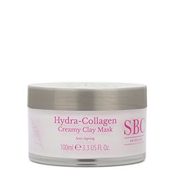 SBC Skincare Hydra-Collagen Masque crémeux à l'argile 100 ml, masque facial au collagène, détoxifie votre peau, affine les pores et améliore l'éclat