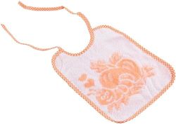 Poupy - Bavoir Jacquard Éponge Douce et Absorbante, Idéal pour Premiers Repas Bébé, Taille 27x21 cm, 1 Pièce, Blanc