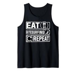Eat Kitesurf Repeat - Kitesurf Kitesurfer Kiteboarding Canotta