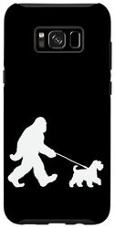 Carcasa para Galaxy S8+ Bigfoot paseando a un perro divertido, amantes del Wheaten Terrier, papá