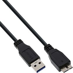 InLine 35405 USB 3.0-kabel, A till Micro B, svart, 0,5 m, 1 styck