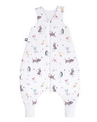 Julius Zöllner 9112567290 Crazy Animals - Saco de dormir de verano con piernas (0-5 TOG, talla 80/10-18 meses, multicolor