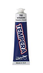 AERO Tempera Couleurs simples, outremer, 12 tubes de 7,5 ml, non toxiques, vives et intenses, très pigmentées, peignables à l'eau, adaptées à de nombreuses techniques de peinture