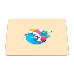 Bonamaison, Rectangle Pop Art Digital Printed Mouse Pad, Non-Slip Base, for Office and Home, Size: 22 x 18 cm