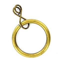 Merriway BH05390 (24 pièces) Lot de 24 anneaux de tringle à rideaux en laiton antique à œillets - Dimension intérieure 35 mm