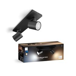 Philips Hue White Ambiance Runner - 2 faretti da 5 W, GU10, dimmerabili, tutte le tonalità di bianco, controllabili tramite app, compatibile con Amazon Alexa (Echo, Echo Dot)