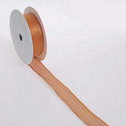 Cinta decorativa sedosa con borde de alambre – Cobre – 25 mm – 20 m – 43222 25 54