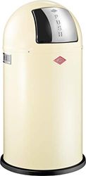 Wesco 175 831 Pushboy afvalbak 50 liter amandel 40 x 40 x 75,5 cm (L/B/H), roestvrij staal