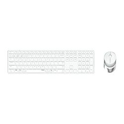 Rapoo 9850M clavier Souris incluse RF sans fil + Bluetooth QWERTZ Allemand Blanc