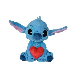 Simba Disney 6315876995X12 Peluche Stitch en Forme de cœur 25 cm Matériau Doux et agréable Produit Officiel Disney