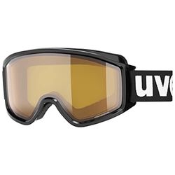 uvex g.gl 3000 LGL, gafas de esquí unisex, con mejora del contraste, campo visual ampliado antivaho, black/lasergold lite-blue, one size