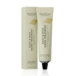 Jean & Len Silky and Rich Hand Treatment Bergamot and Cedarwood, recyclable aluminum tube (without cap), rich hand cream, ensures soft hands, free from parabens and silicones, vegan, 75 ml