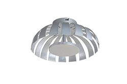 Luce Ambiente Design Lampada Da Salotto, Metallo, 24 W, Argento, 35 x 35 x 12.5 cm