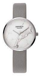 Orphelia Mode Vrouwen Analoge Horloge Tiffany met Lederen Band, Grijs, Japans