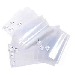 HERMA 14265 Basic - Sobres para libros (26,5 x 54 cm, 20 unidades), transparente