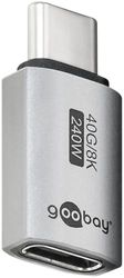 goobay Adaptador USB C 240W 40 Gbit extensión Recta USB4 (Macho a Hembra) / Adaptador USB 4.0 8K@60 Hz, Compatible con Versiones anteriores USB 3.1, 74447