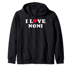 I Love Noni Matching Girlfriend & Novio Noni Nombre Sudadera con Capucha