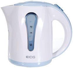 ECG RK 1022 Blue, Bouilloire, 1 litre, bleu/blanc, plastique