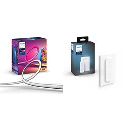 Philips Hue Play Gradient Lightstrip Tira Inteligente LED, 20 W, Luz Blanca y Colores, 65 Pulgadas + Mando Inalámbrico