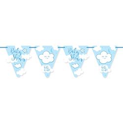 Folat Festone A Bandierine Per Baby Shower Ragazzo, Blu, 65358