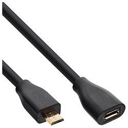 InLine Micro USB Extension Cable - USB 2.0 Micro-B Male to Female black black 1,5
