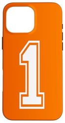 1 Numbered sports style in white Case for iPhone 16 Pro Max