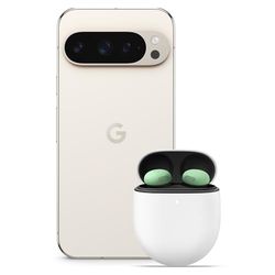 Google Pixel 9 Pro - Unlocked Android Smartphone with Gemini, Triple Rear Camera System, 24-Hour Battery, and 6.3" Super Actua Display - Porcelain, 256GB+Pixel Buds Pro 2