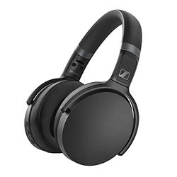 Sennheiser Cuffie wireless Bluetooth 5.0 Hd 450Bt con cancellazione attiva del rumore - Durata della batteria di 30 ore, ricarica rapida USB C, pulsante assistente virtuale, pieghevole, nero