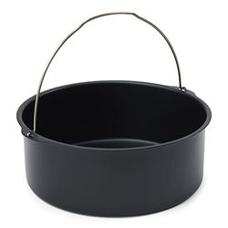 patisse 02857 - Padella per friggitrice ad aria, in acciaio, colore: Nero