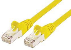 PremiumCord Cabo de rede, Ethernet, LAN & Patch Cable CAT6a, 10 Gbit/s, ecrã S/FTP PIMF, AWG 26/7, 100% , cabo RJ45 rápido, flexível e resistente, amarelo, 5 m
