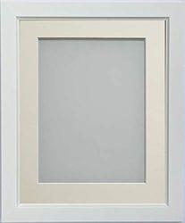 Frame Company Ainsworth Range White 20x16 inch Picture Photo Frame with Ivory Mount for Image A3 * Choice of Sizes* Fitted with Real Glass