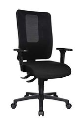 Topstar Open X (N) ergonomiczne krzesło biurowe, krzesło biurowe, krzesło biurowe, oddychające obicie z siatki, kolor czarny