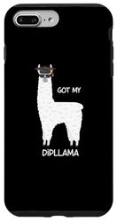 Custodia per iPhone 7 Plus/8 Plus Got My Dipllama Funny Diploma Graduation Degree Diploma